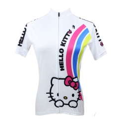 White Black Hello Kitty Bike Jersey KT MTB Jersey