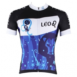 Micro Elastic Blue Cycling Wear Short Sleeve Men Cycling Shirts