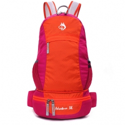 Wear Resistance Nylon Red Backpacking Backpacks Blue High Capacity 30 L Hiking Backpack