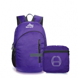 Wear Resistance Polyester Violet Hiking Backpack Black Packable 20 L Lightweight Packable Backpack