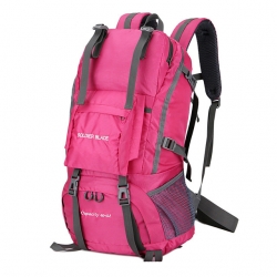 50 L Red Breathable Hiking Backpack Rain Waterproof Nylon Black Hiking Bag