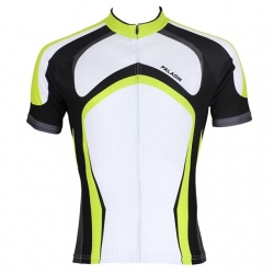 Micro Elastic Green Stripes Team Cycling Jerseys Short Sleeve Men Bicycle Shirt