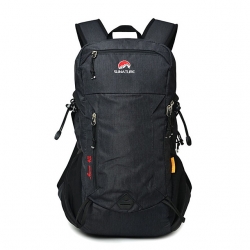 Breathable Black Bag For Trekking Red Wear Resistance 40 L Hiking Backpack