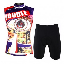 Breathable Cycling Team Kits Men Cycling Tops with Padded Shorts