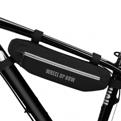 EVA Terylene Black Bike Riding Bags Durable 1.5 L Bicycle Frame Bag
