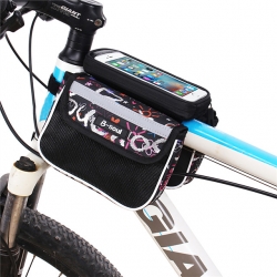 Terylene Black Bicycle Trunk Bag Blue Durable 2.5 L Cycling Phone Pouch