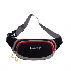 Purple Breathable Hiking Waist Bag Lightweight Nylon Black Bag For Trekking