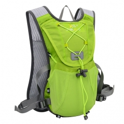 12 L Fuchsia Professional Hiking Backpack Breathable Nylon Black Backpacking Bag