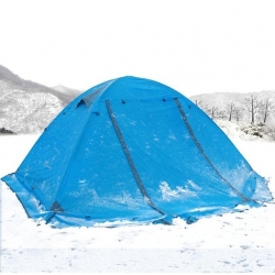 Windproof Blue 3000Mm Waterproof Tent Orange Breathability 2 Man Camping Tent