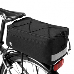 600D Ripstop Black Bike Pouch Bag Waterproof 8 L Panniers Useful For Cyclist