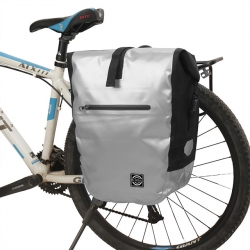 16 L Red Hardshell Waterproof Bike Panniers Large Capacity 600D Polyester PVC Black Mountain Bike Bag
