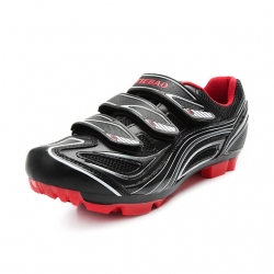 Breathable MTB Bike Shoes Men Black Red Cycling Shoes