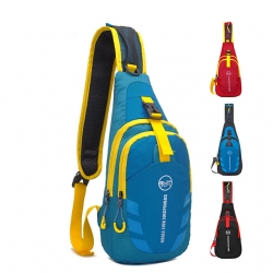 12 L Blue+Yellow Wear Resistance Hiking Sling Backpack Lightweight Oxford Black / Red Hiking Bag