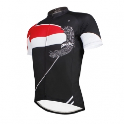 Ultraviolet Resistant Men Short Sleeve Cycling Jersey Light Tan Eagle Back Bike Jersey Sale