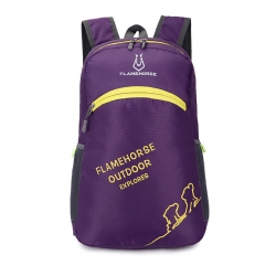 20 L Purple Packable Lightweight Packable Backpack Wear Resistance Nylon Black Hiking Backpack
