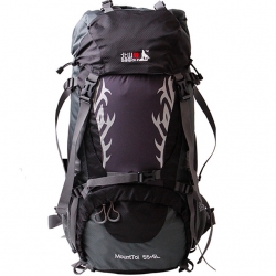 60 L Orange Breathable Backpacking Rucksack Rain Waterproof Polyester Nylon Black Outdoor Backpack