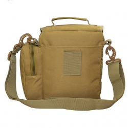 5 L Wear Resistance Shoulder Messenger Bag Multi Functional Nylon Cloth Khaki Hiking Bag
