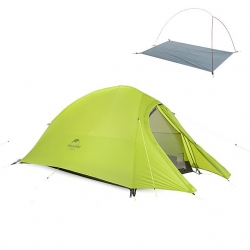 2 Man Windproof Family Tent Rain Waterproof Poled Grey Canvas Winter Tent