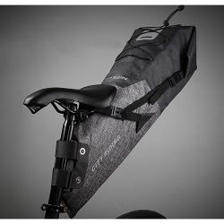 Large Capacity TPU 600D Nylon Black Road Bike Bag Taillight Hang Hole 14 L Best Bike Saddle Bag