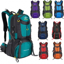 Lightweight Nylon Black Hiking Backpack Purple Breathable 60 L Backpacking Rucksack