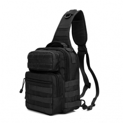 2 L Army Green YKK Zipper Hiking Sling Backpack Wearable Oxford Black Bag For Trekking