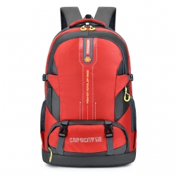 Multi Functional Nylon Cloth Red Hiking Backpack Blue Wear Resistance 35 L Trekking Backpack