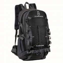 40 L Blue Wear Resistance Hiking Backpack Breathable Nylon Black Backpacking Backpacks