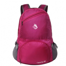 30 L Fuchsia Packable Lightweight Packable Backpack Wear Resistance Nylon Red Hiking Backpack