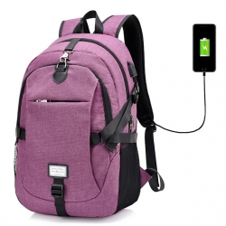 30 L Black Wear Resistance Hiking Backpack Breathable PU(Polyurethane) Violet Hiking Packs