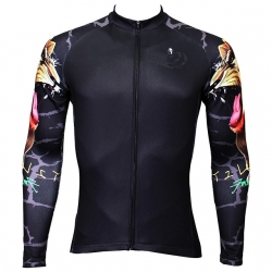 Men Winter Lining Fleece Thermal Custom Bike Jerseys Quick Dry Black Best Cycling Jerseys