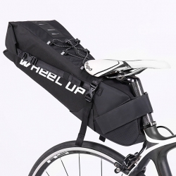 10 L Durable Waterproof Saddle Bag For Bike 600D Ripstop Black Cycle Mobile Pouch