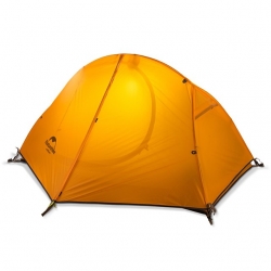 One person Orange Windproof Backpacking Tent Rain Waterproof Poled Red Lightweight Backpacking Tent
