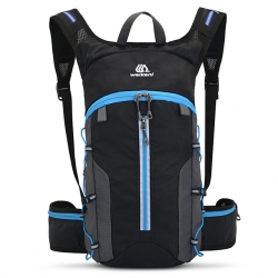 Black Lightweight Hydration Backpack Pack Breathability Oxford Black / Orange