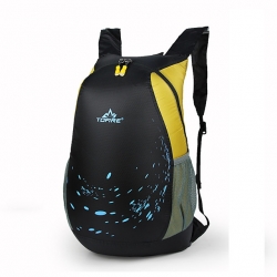 14 L Yellow Packable Lightweight Packable Backpack Wear Resistance Nylon Black Hiking Backpack