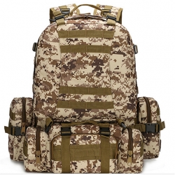 Multi Functional Oxford ACU Color Hiking Backpack Jungle camouflage Wear Resistance 60 L Military Tactical Backpack
