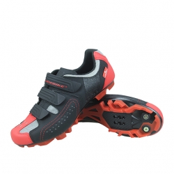 Unisex Black Red Bicycle Shoes Breathable Mountain Bike MTB Bike Riding Shoes