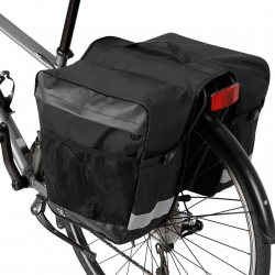 Waterproof Material 600D Polyester Black Bike Pack Waterproof 28 L Bike Pannier Bag