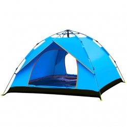 Four Man Navy Blue Breathability Automatic Tent Windproof Automatic Army Green Canvas Winter Tent