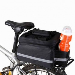 20 L Waterproof Bicycle Front Panniers Nylon Black Bike Panniers Bag