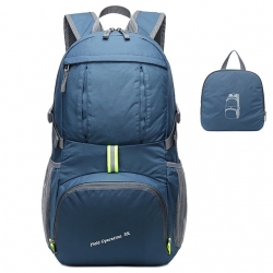 35 L Navy Foldable Lightweight Packable Backpack Ultra Light Nylon Violet Hiking Backpack