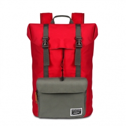 40 L Red Wear Resistance Hiking Backpack Oxford Black Camping Backpack