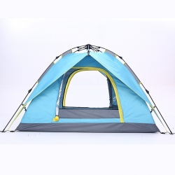 Four Man Blue Windproof Automatic Tent Rain Waterproof Automatic Army Green 4 Man Dome Tent