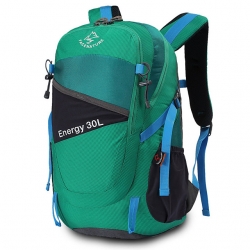 Breathable Mineral Green Camping Backpack Violet Wear Resistance 30 L Hiking Backpack