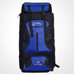 80 L Red Wear Resistance Hiking Backpack Multi Functional Nylon Black Hiking Bag