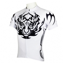 Short Sleeve Men Cycling Jersey Micro Elastic Animal Tiger Custom Bike Jerseys