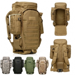 Multi Functional Oxford Cloth Black Rucksack Army Green Wear Resistance 50 L Military Tactical Backpack