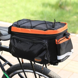 10 L Fuchsia Reflective Panniers Useful For Cyclist Nylon Terylene Black Bike Travel Bag