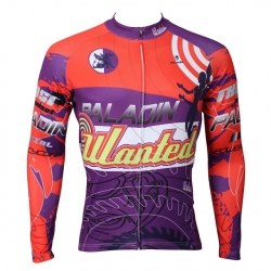 High Elasticity Winter Men Fleece Custom Cycling Clothing Dark Purple Back Cycling Jersey