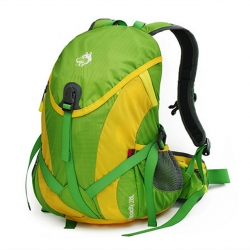 28 L Orange Wear Resistance Hiking Backpack Breathable Nylon Blue Camping Backpack