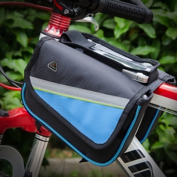 4 L Blue Durable Bikepacking Handlebar Bag Oxford Cloth Red Cycle Mobile Pouch